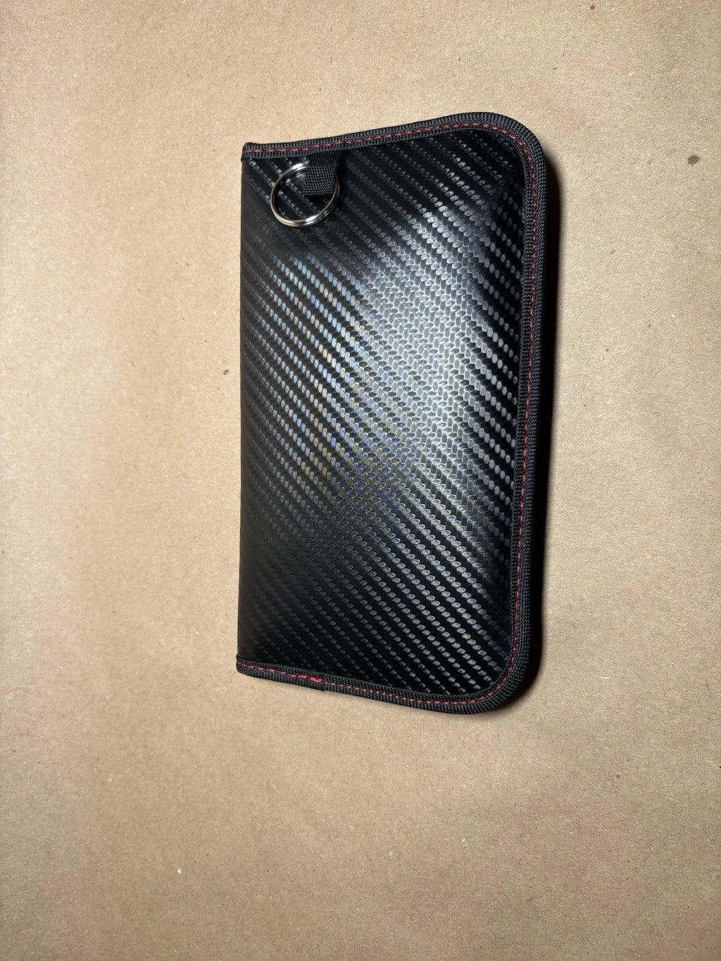 Airtag Wallet Case Leather Carbon Fibre Card Holder Magnetic Air Tag Cover