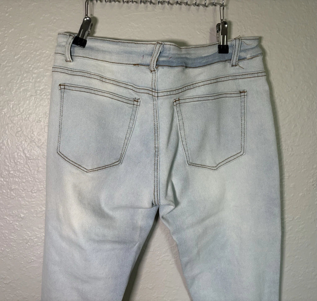 Women’s Bamboo Low Rise Skinny Jeans Size 17 With Rips