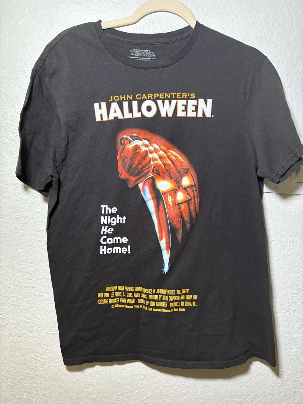 John Carpenter Halloween The Night He Came Home Black T Shirt