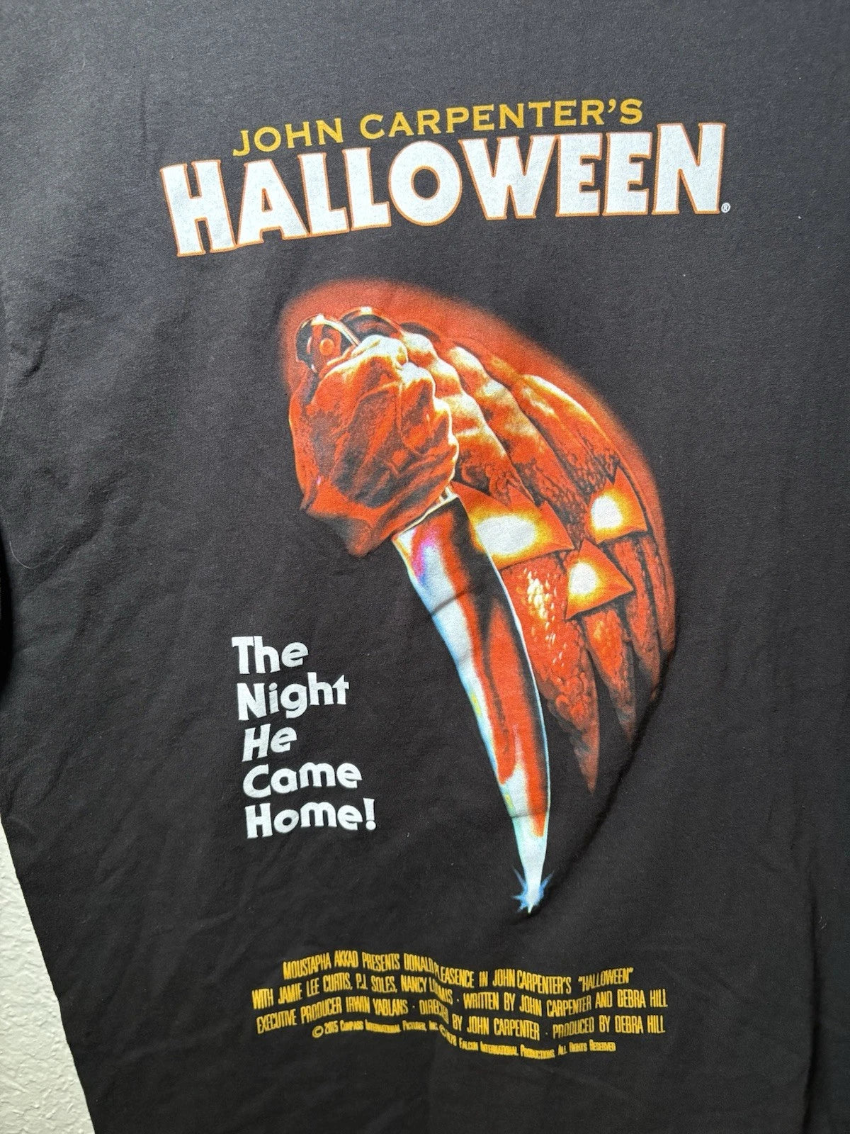 John Carpenter Halloween The Night He Came Home Black T Shirt