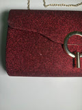 RED GLITTER PURSE