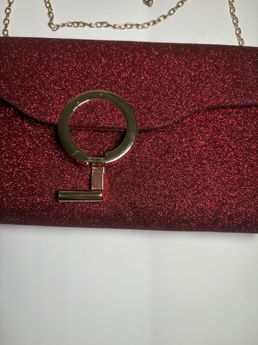RED GLITTER PURSE