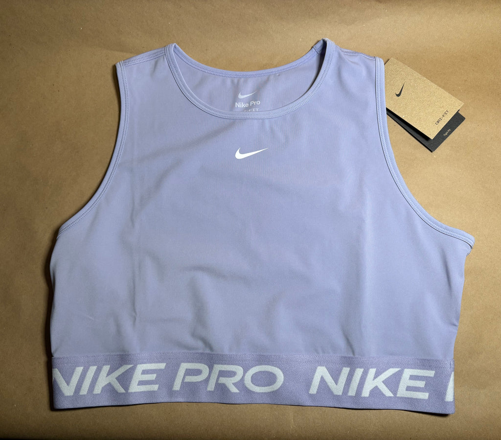 PURPLE NIKE PRO DRI FIT CROP SZ L