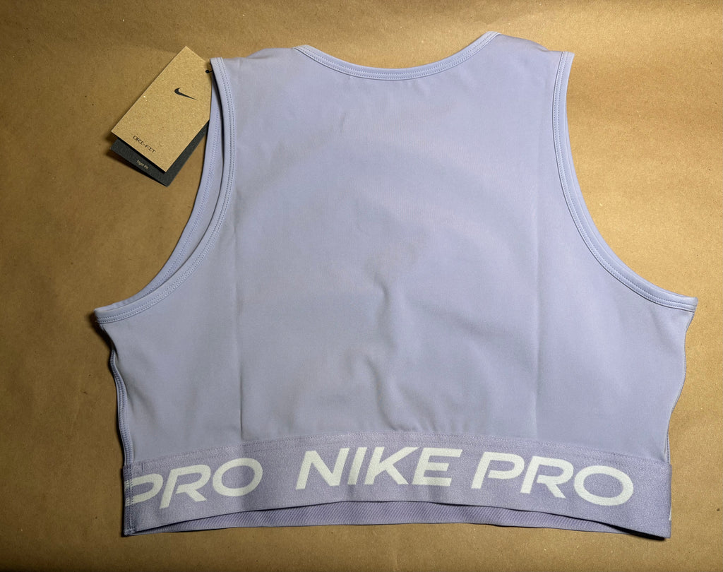 PURPLE NIKE PRO DRI FIT CROP SZ L