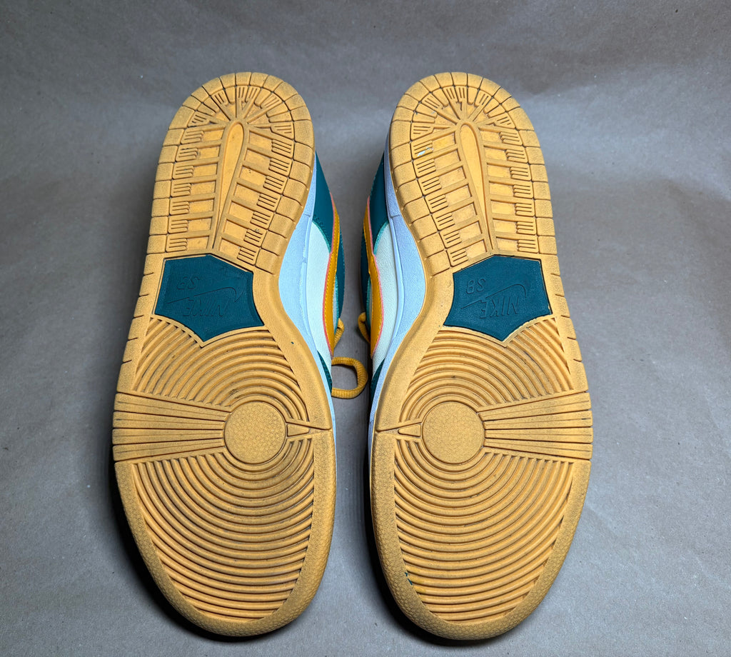 NIKE DUNK LOW GREEN, ORANGE VERT - SZ 10