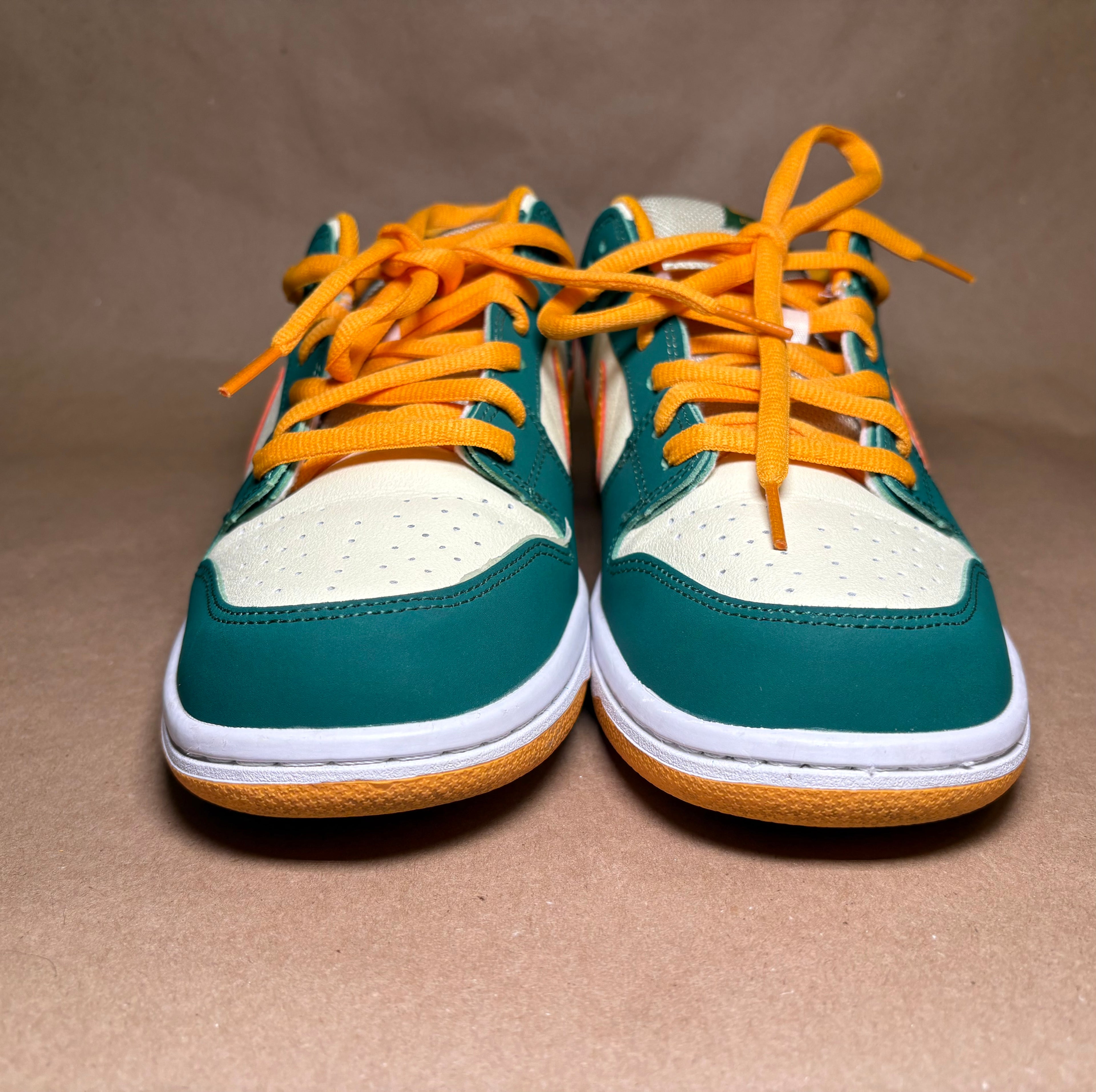 NIKE DUNK LOW GREEN, ORANGE VERT - SZ 10