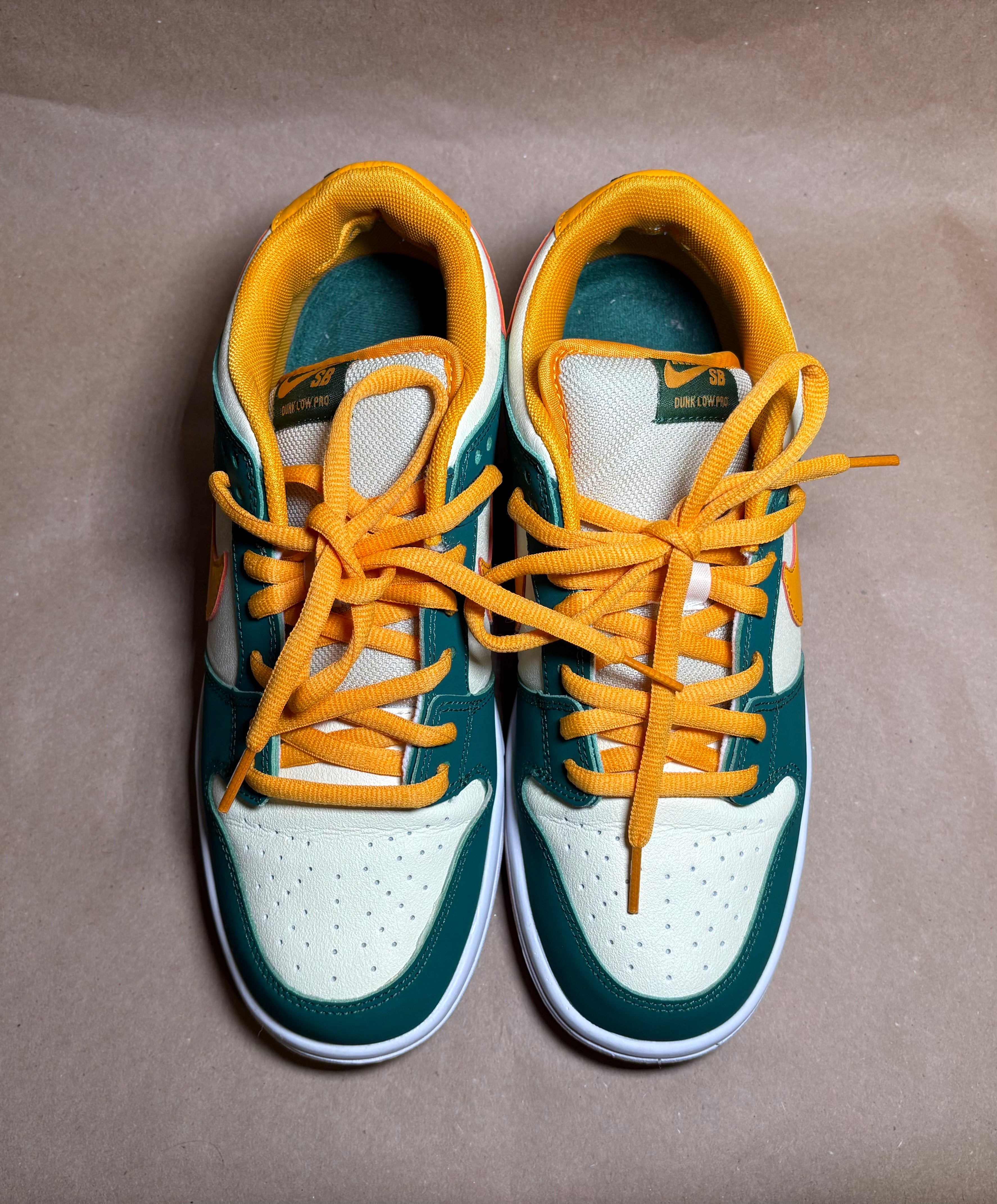 NIKE DUNK LOW GREEN, ORANGE VERT - SZ 10