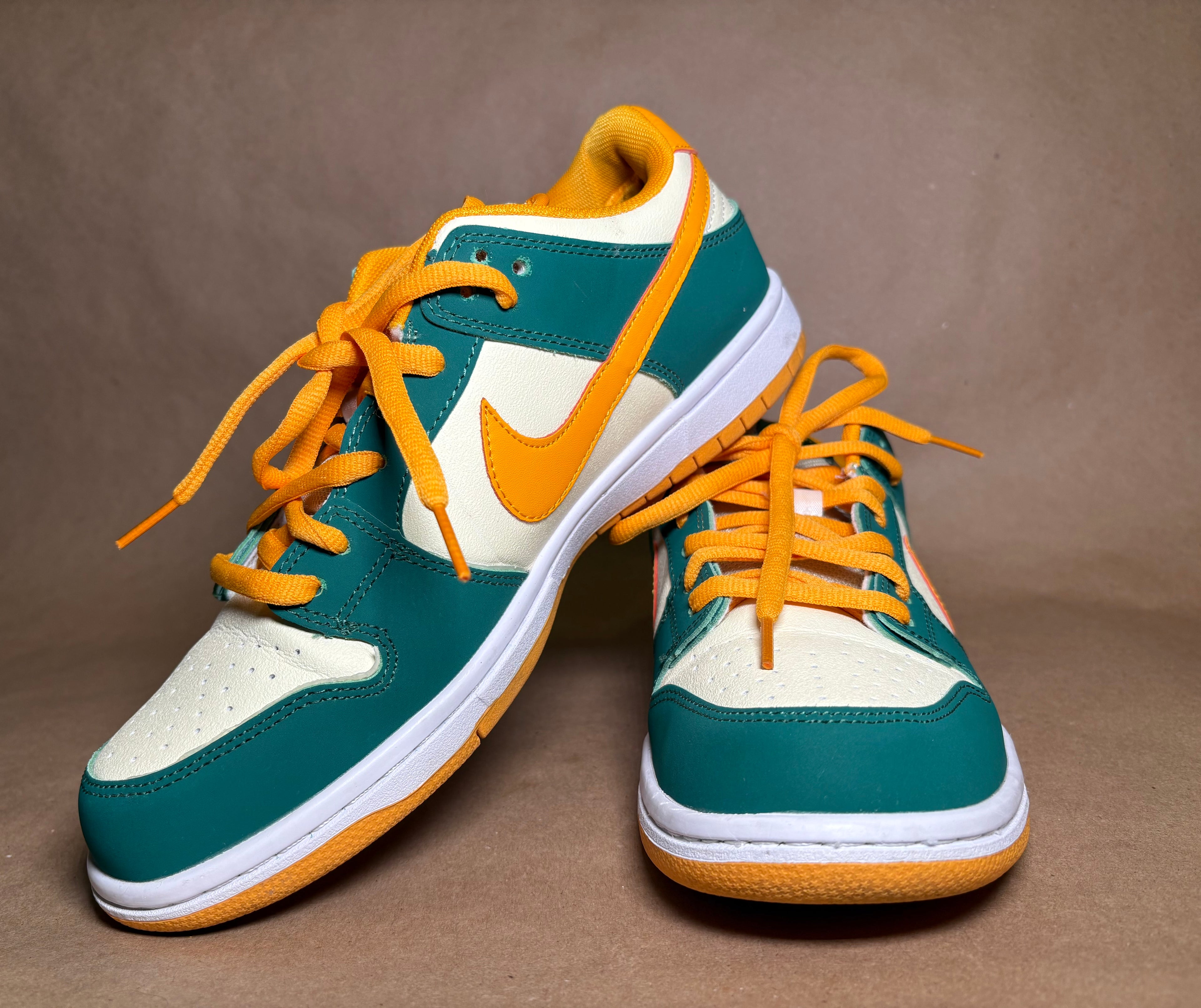 NIKE DUNK LOW GREEN, ORANGE VERT - SZ 10
