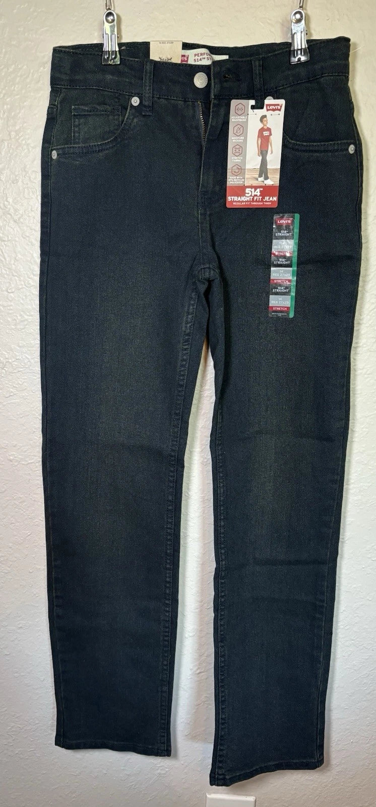 BOYS Levi's 514 - 14 Reg - 27x29 Straight Leg Performance Regular Fit Jean