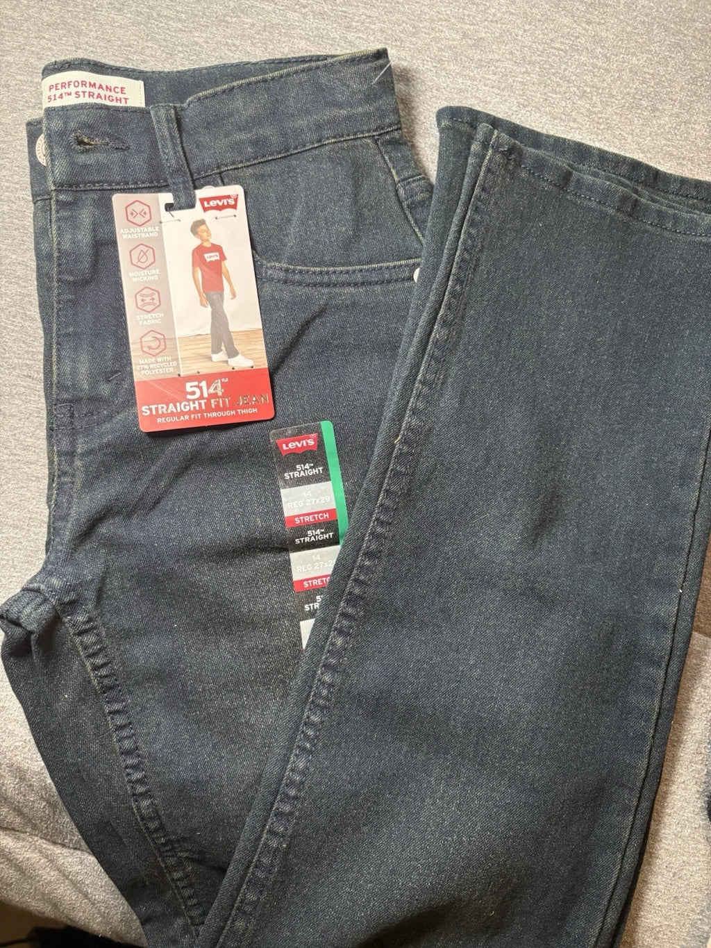 BOYS Levi's 514 - 14 Reg - 27x29 Straight Leg Performance Regular Fit Jean